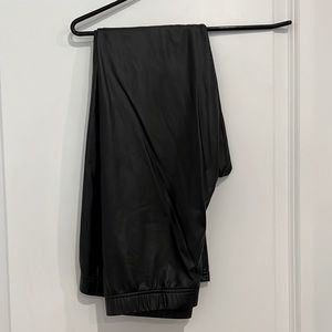 Lightly worn pleather leggings.